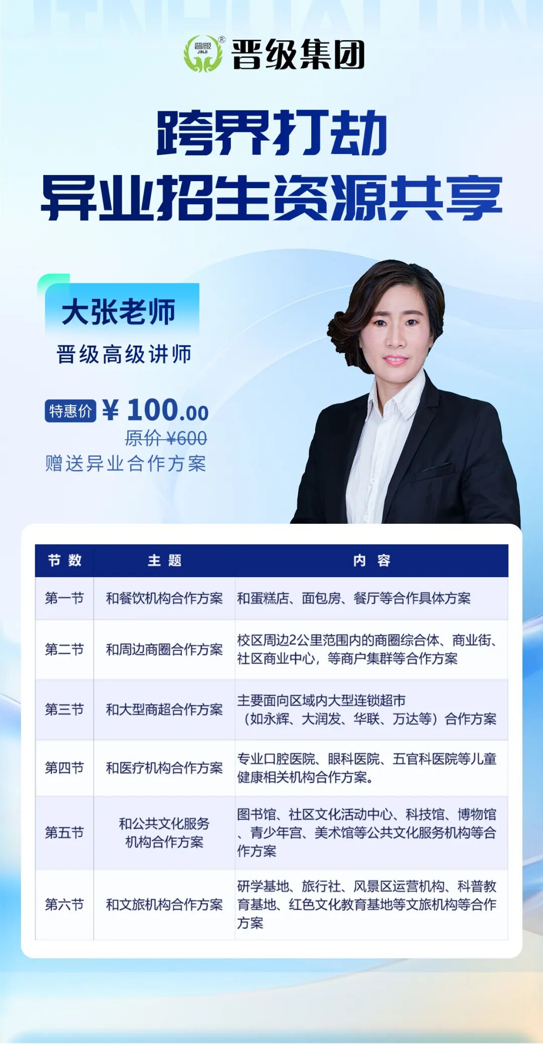 第657期JZY大讲堂为您带来:跨界打劫,异业招生资源共享 第657期JZY大讲堂为您带来:跨界打劫,异业招生资源共享