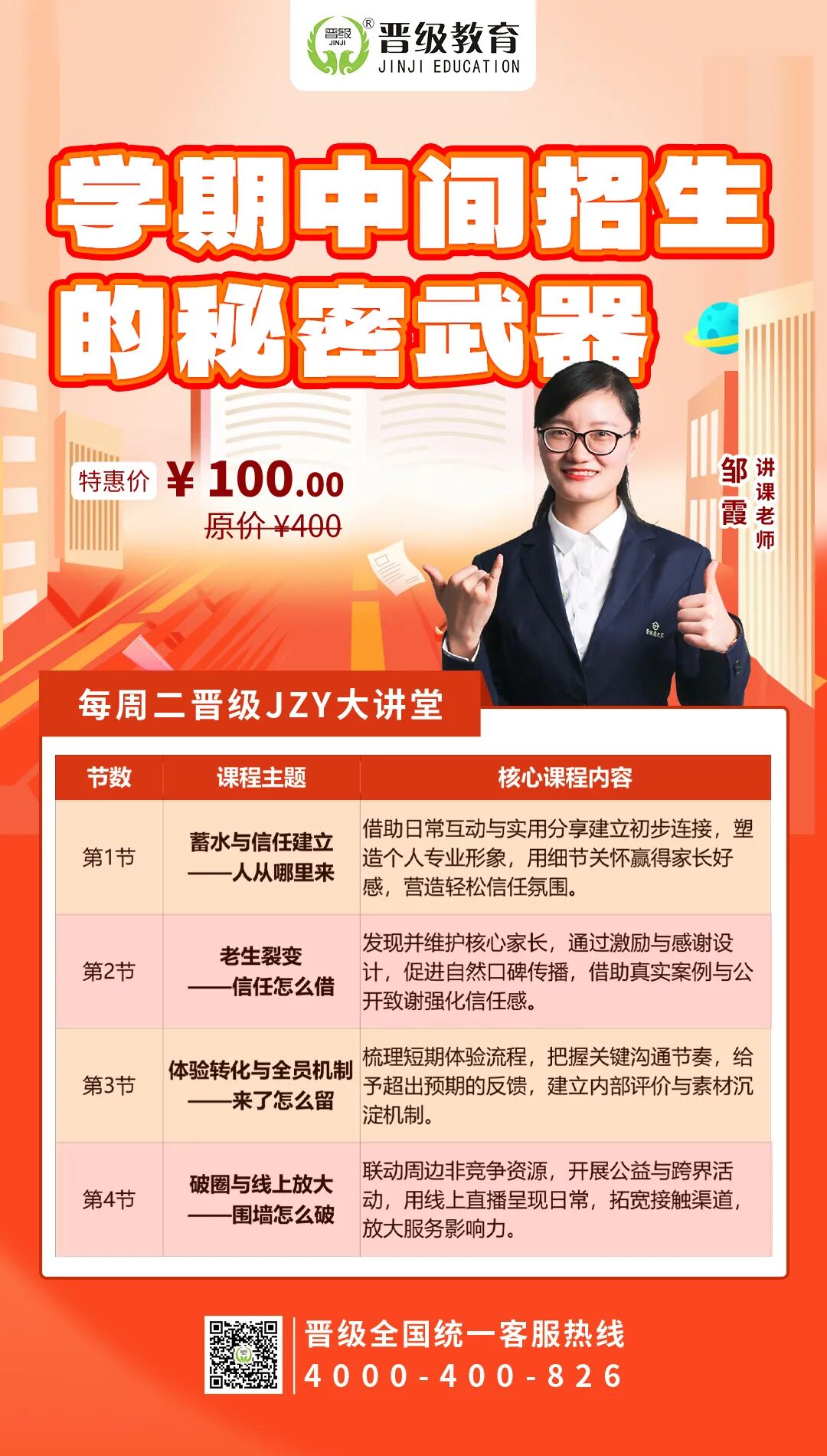 第673期JZY大讲堂为您带来:学期中间招生的秘密武器 第673期JZY大讲堂为您带来:学期中间招生的秘密武器